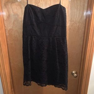 Strapless Black Lace Dress
